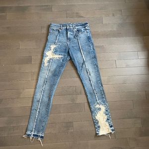 Val Kristopher Eroded Denim Jeans - (34)